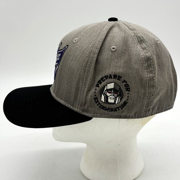 Vtg Transformers Baseball Cap OSFM Gray Denim Futuristic Y2K Nostalgic Cartoon - Picture 4 of 9